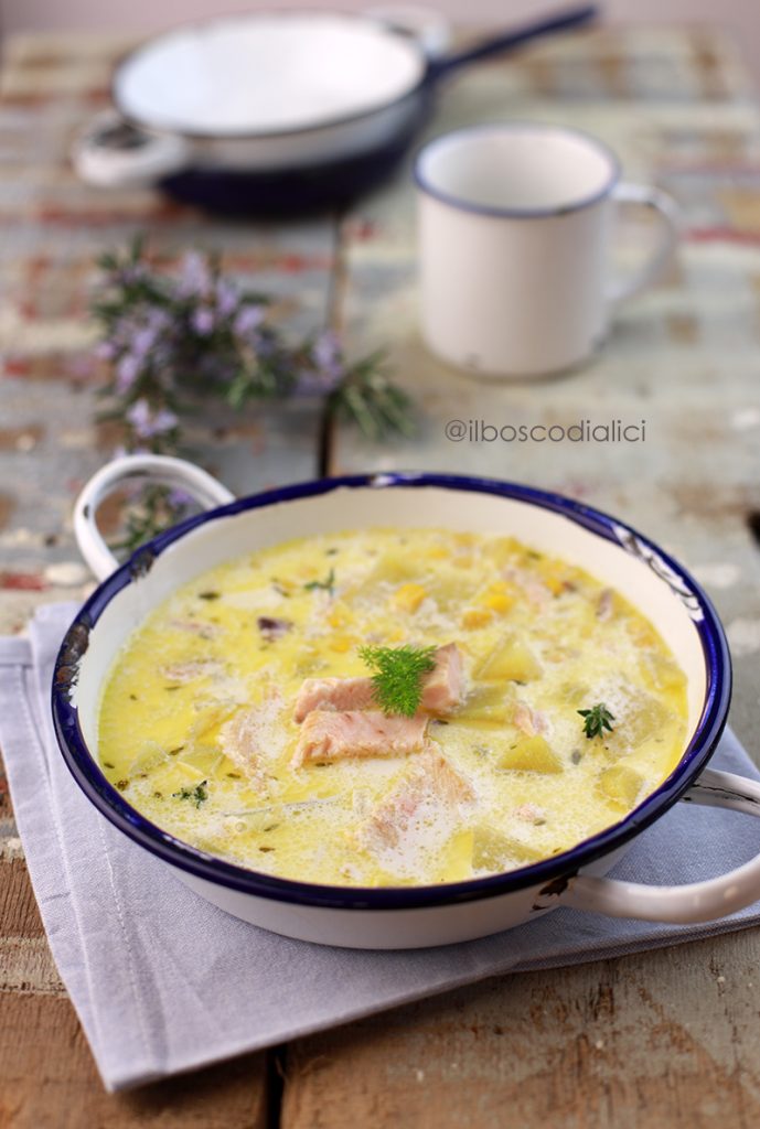 Zuppa di trota affumicata