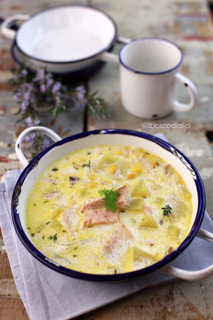 Zuppa di trota affumicata