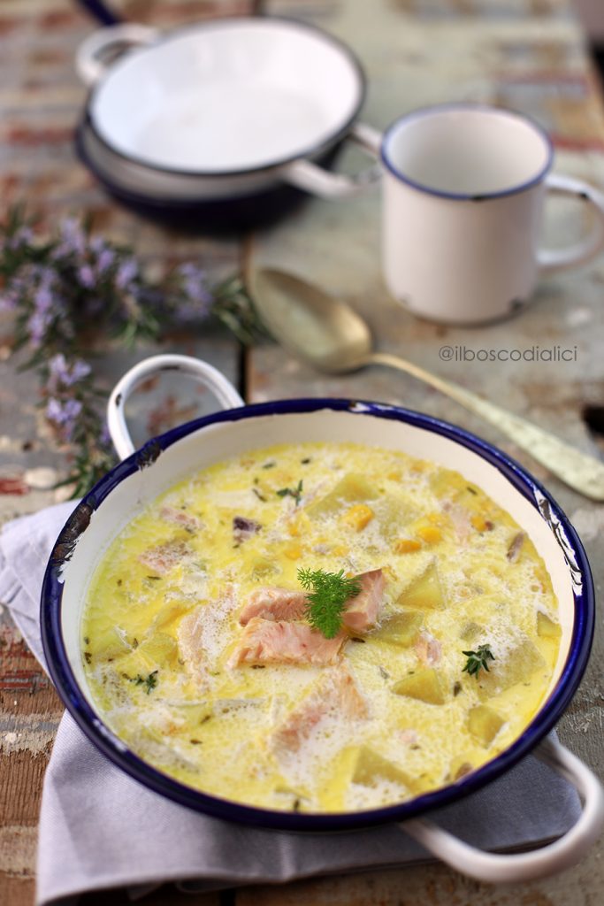 Zuppa di trota affumicata